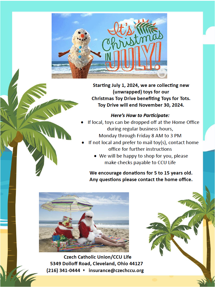 Christmas in July Toy Drive Czech Catholic Union